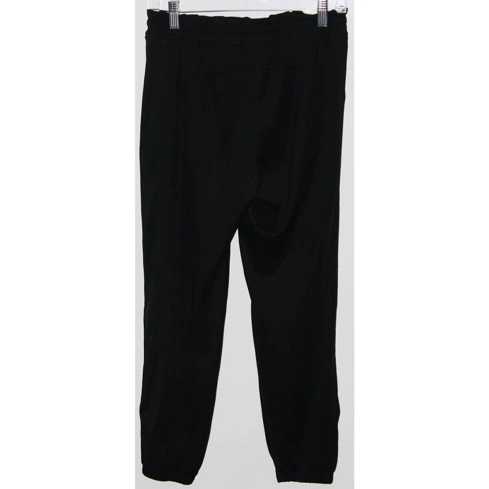 Womens Betsey Johnson Black Casual Athletic Full Length Leggings Joggers Pants S
